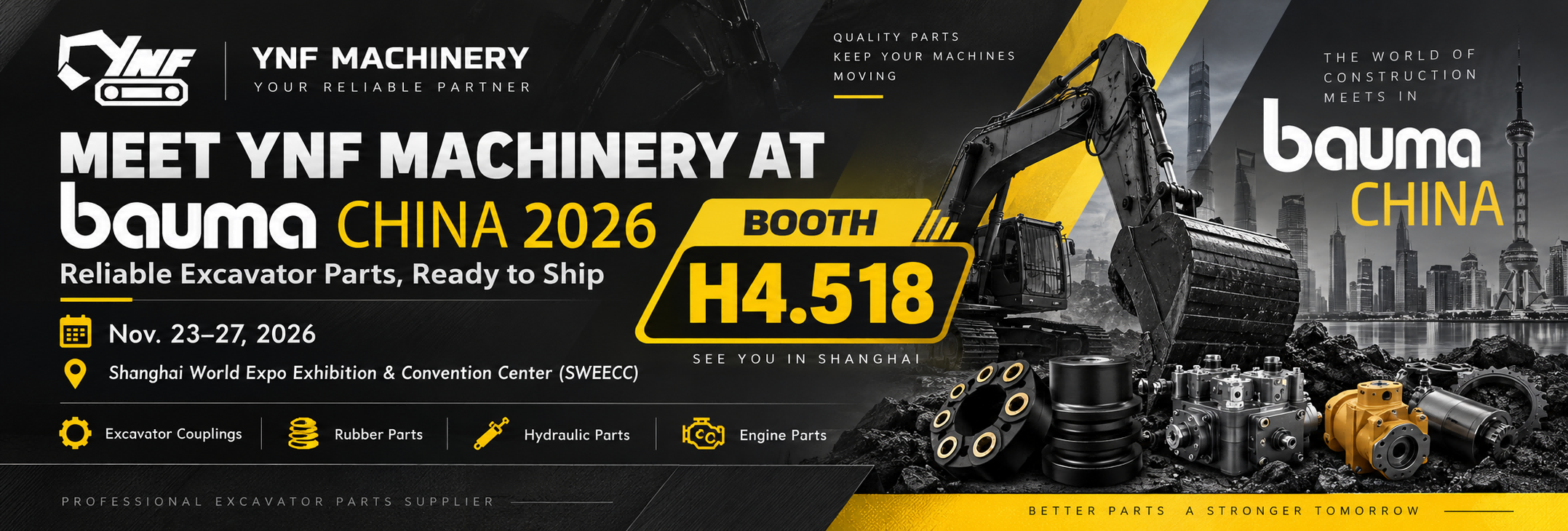 Najnowsze blogi firmy Meet YNF Machinery at bauma CHINA 2026 – Visit Us at Booth H4.518