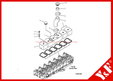 kupować Komatsu Excavator Parts PC200-7 6732-11-8181 GASKET 6130-12-8720 HOSE 6130-12-8610 CAP 6D102 Engine online manufacture