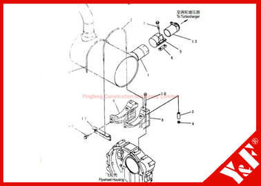 kupować Komatsu Excavator Parts Pc200-7 6738-11-5510 Muffler 6738-11-5940 U–Bolt 6210-11-5232 Clamp 6210-11-5232 Plate online manufacture