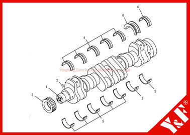 kupować Construction Equipment Komatsu Excavator Parts Crankshaft Ass’y 6732-31-1211 Gear online manufacture