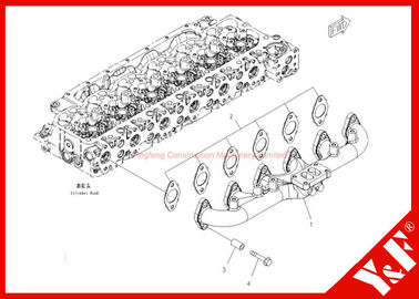 kupować Construction Machinery Komatsu Excavator Parts PC200-8 Exhaust Manifold 6754-11-5110 6D102 Engine online manufacture