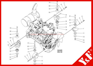 kupować Excavator PC200-8 Engine Mount / Rubber Engine Cushion Shock Absorber 20Y-01-12 20Y-01-12222 online manufacture