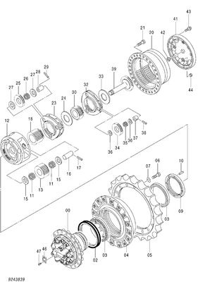 1032486 Wózek Hitachi Części ZX200 ZX240-3 ZX240-3-HCMC ZX240-3G ZX240-5G